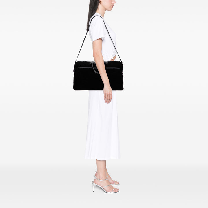 Saint Laurent Shearling Sac de voyage Noir – GABY PARIS Authentique