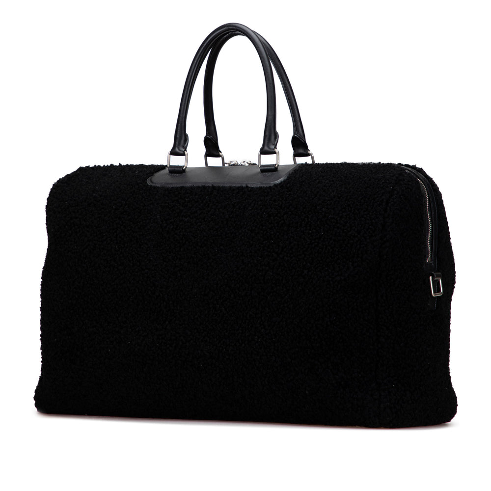 Saint Laurent Shearling Sac de voyage Noir – GABY PARIS Authentique