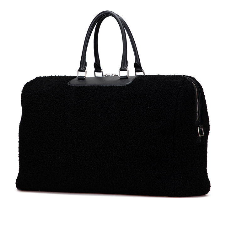 Saint Laurent Shearling Sac de voyage Noir – GABY PARIS Authentique