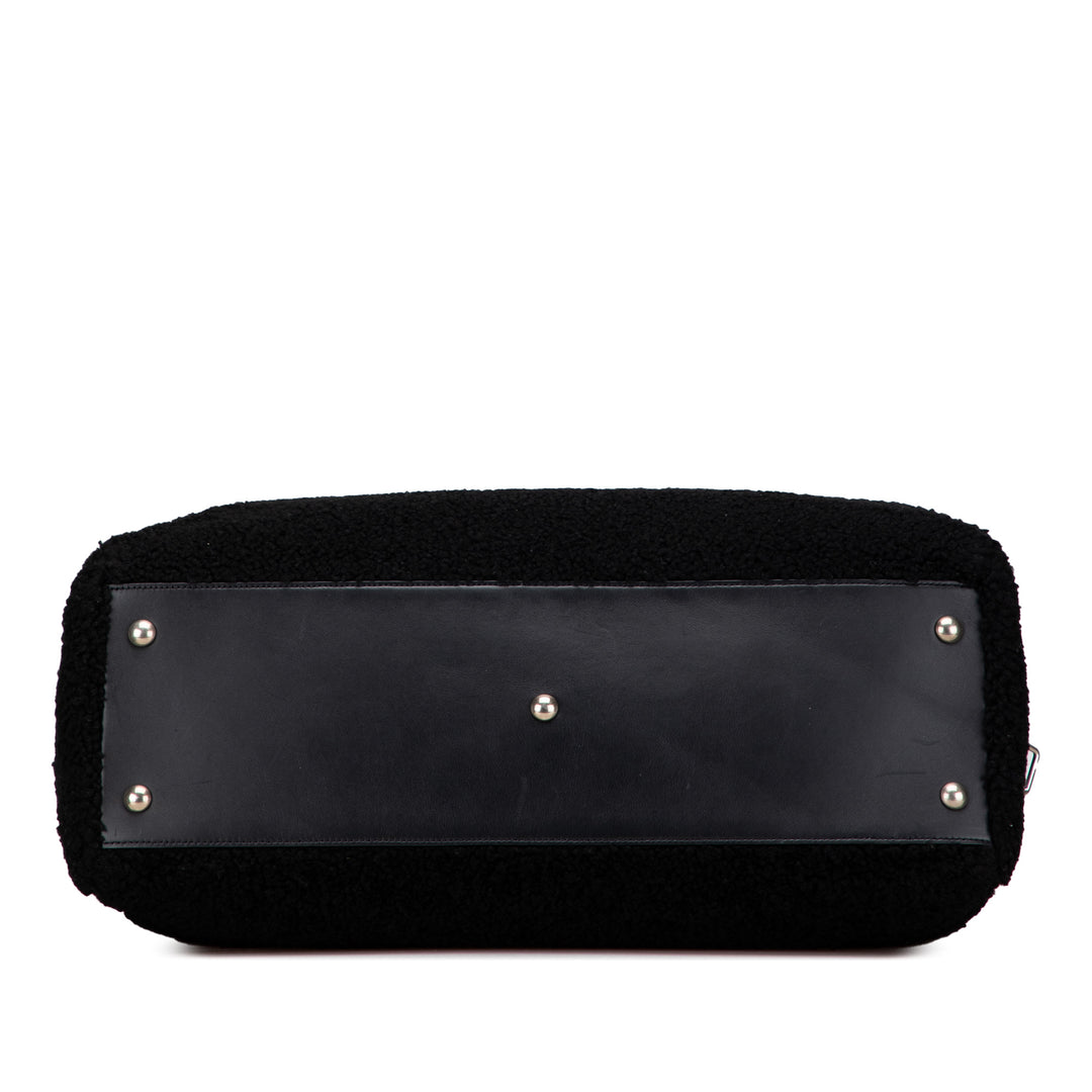 Saint Laurent Shearling Sac de voyage Noir – GABY PARIS Authentique