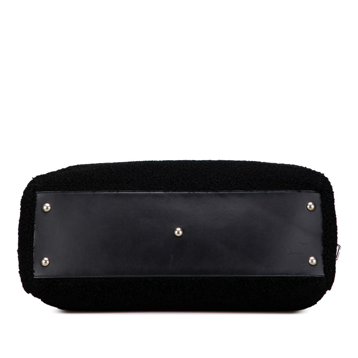 Saint Laurent Shearling Sac de voyage Noir – GABY PARIS Authentique