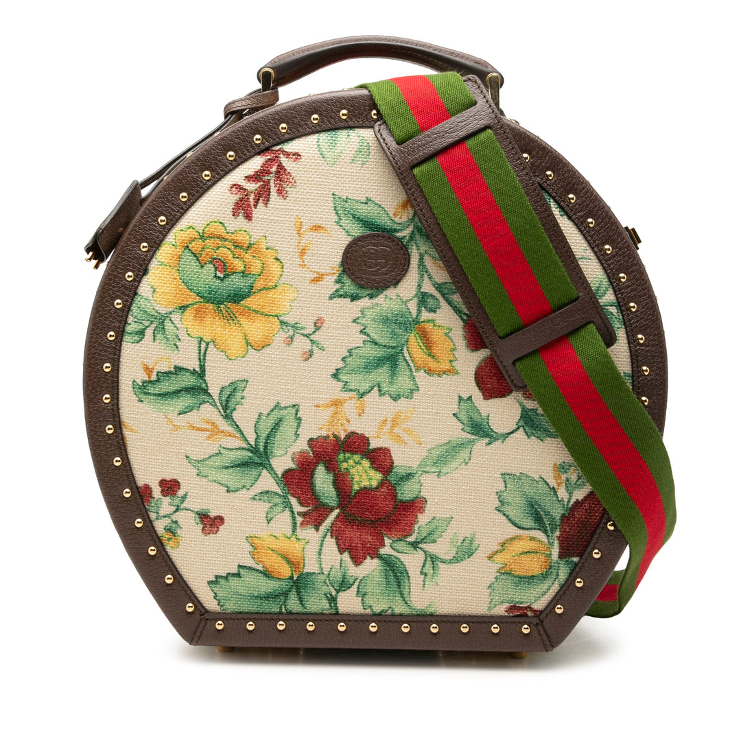 GG Web Flora Rond Sac Beige