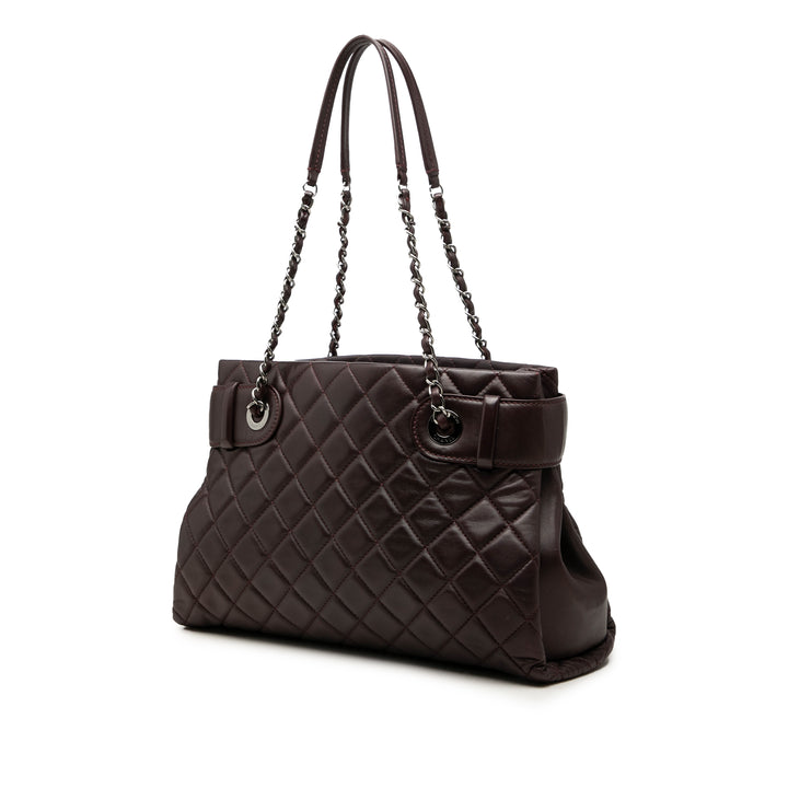 Chanel Matelassé Coco Loop Cabas Petit Cuir d'agneau Rouge – vue 2 – GABY PARIS