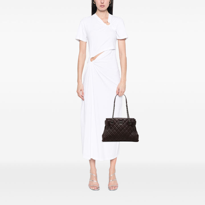 Chanel Matelassé Coco Loop Cabas Petit Cuir d'agneau Rouge – vue 6 – GABY PARIS