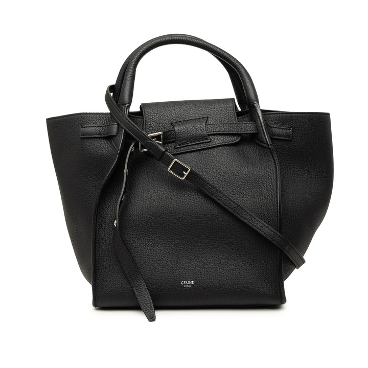 Souple grainé Big Sac Petit Cuir de veau grainé Noir