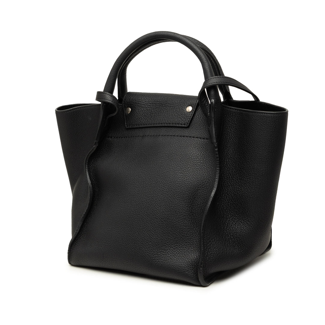 Souple grainé Big Sac Petit Cuir de veau grainé Noir
