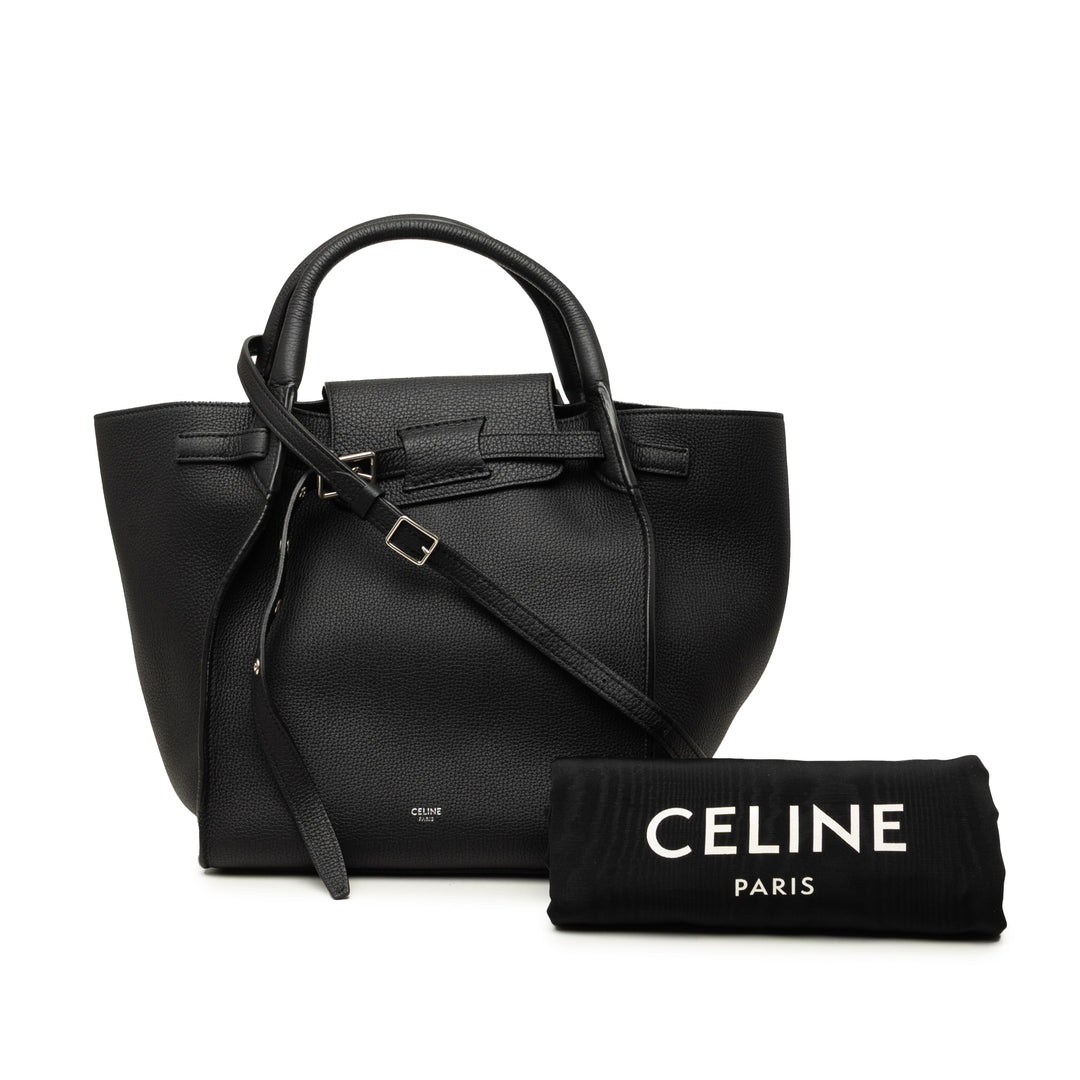 Souple grainé Big Sac Petit Cuir de veau grainé Noir