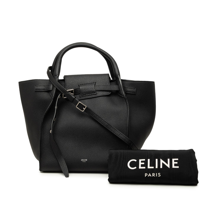 Souple grainé Big Sac Petit Cuir de veau grainé Noir