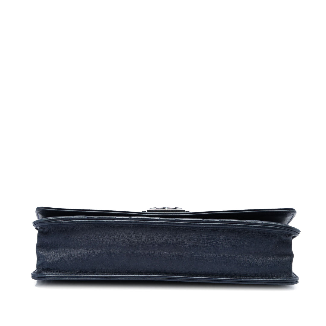 Chanel Matelassé Boy Wallet on Chain Cuir d'agneau Bleu