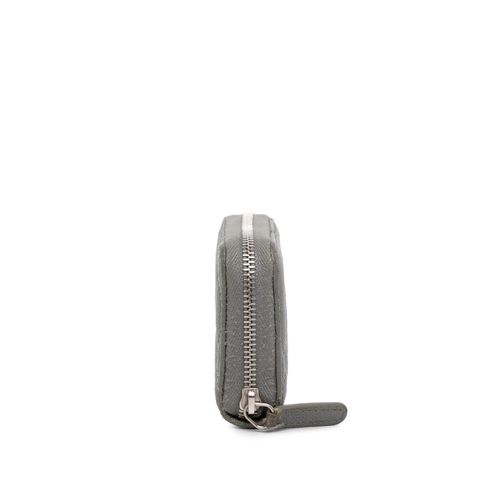 CC Caviar Zip Coin Pouch Gray - Gaby Paris