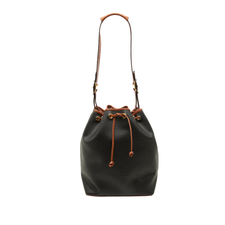 Bottega Veneta Sac seau Texturé Marco Polo Cuir de veau Noir – vue principale – GABY PARIS