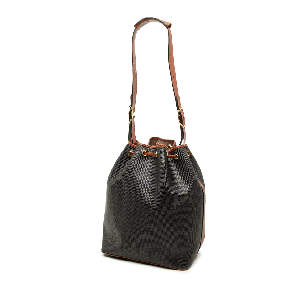 Bottega Veneta Sac seau Texturé Marco Polo Cuir de veau Noir – vue 2 – GABY PARIS