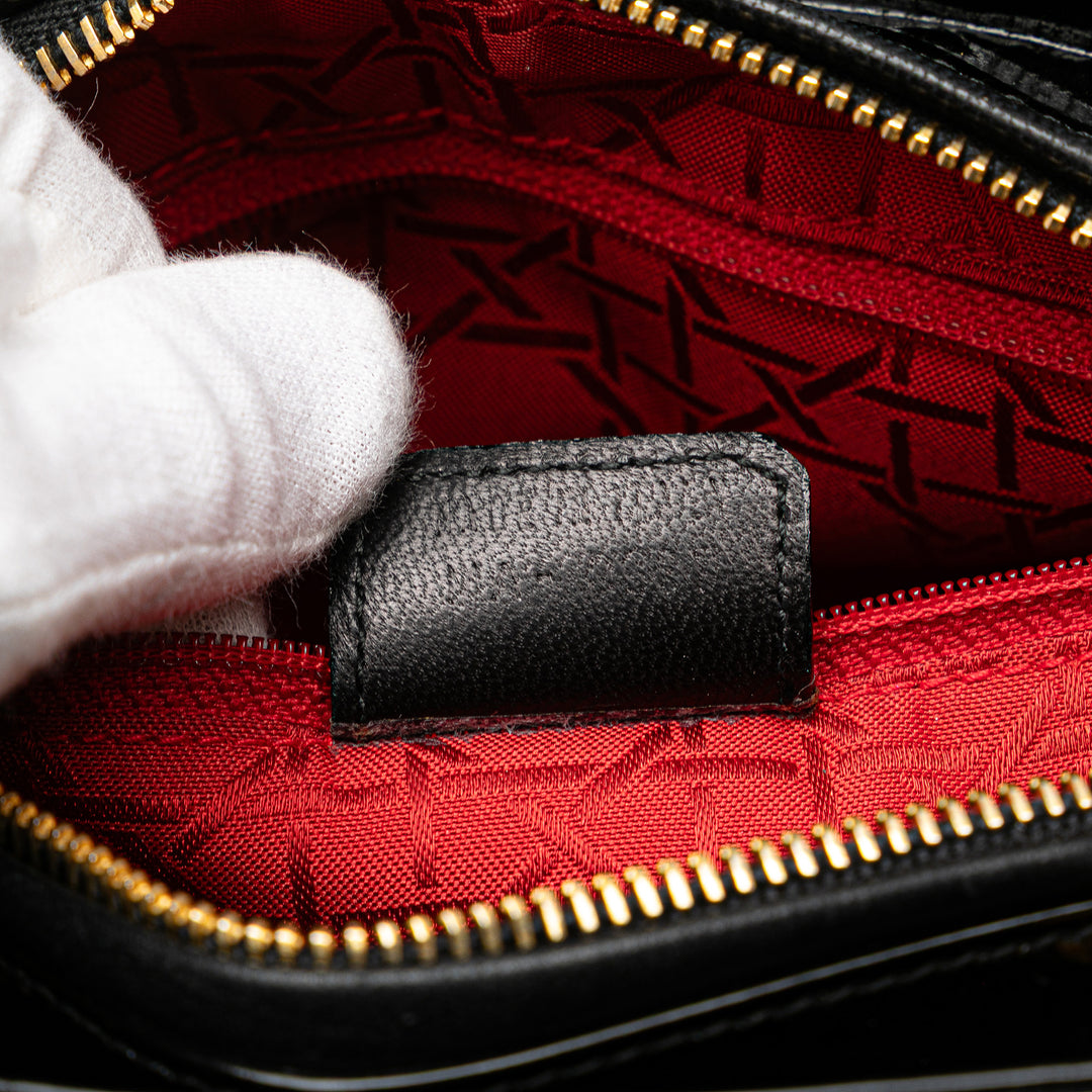 Dior Medium Cuir verni Cannage Lady Dior