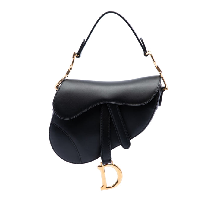 Dior Saddle Sac Mini Cuir de veau lisse Noir – vue principale – GABY PARIS