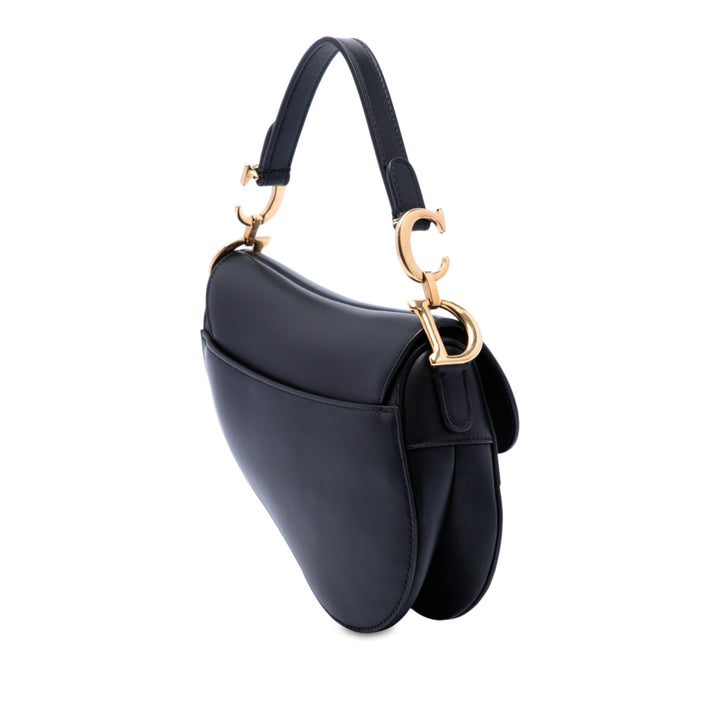Dior Saddle Sac Mini Cuir de veau lisse Noir – vue 2 – GABY PARIS