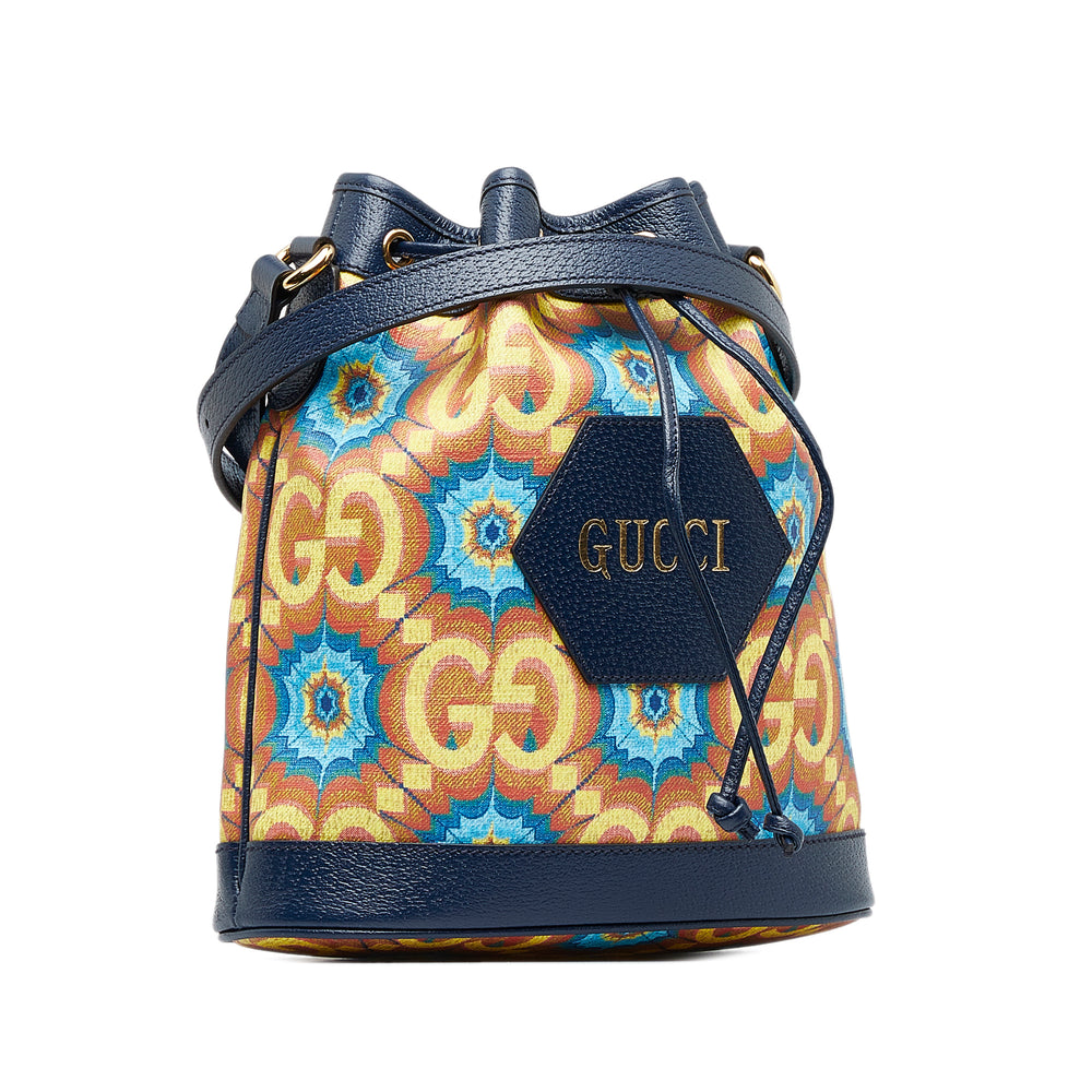 GG Supreme Kaleidoscope 100 Bucket Bag Blue - Gaby Paris