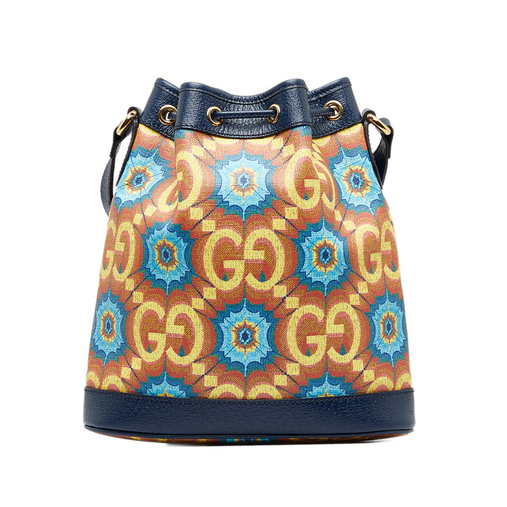 GG Supreme Kaleidoscope 100 Bucket Bag Blue - Gaby Paris