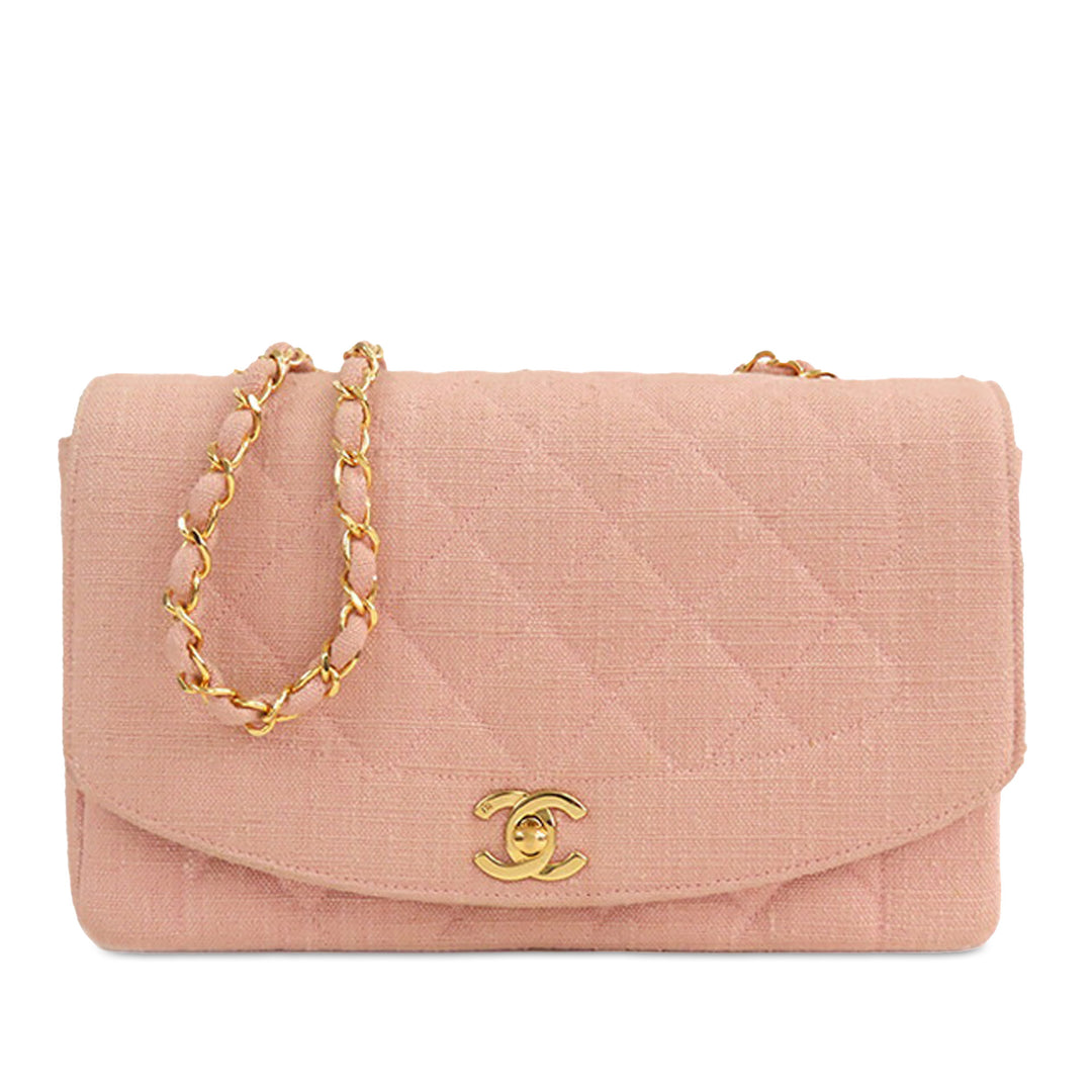 Medium Canvas Diana Flap Pink - Gaby Paris