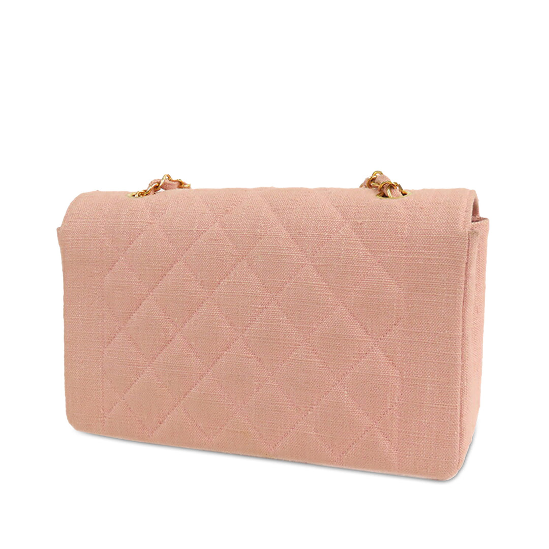 Medium Canvas Diana Flap Pink - Gaby Paris