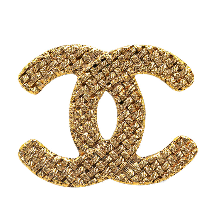 Gold Plated CC Brooch Gold - Gaby Paris