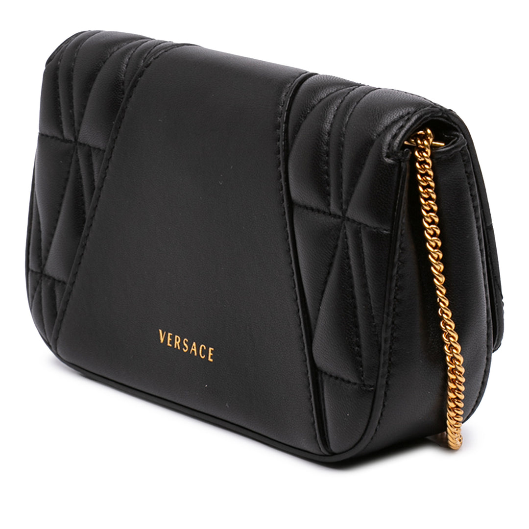 Versace Mini Matelassé Cuir Virtus V Sac porté croisé