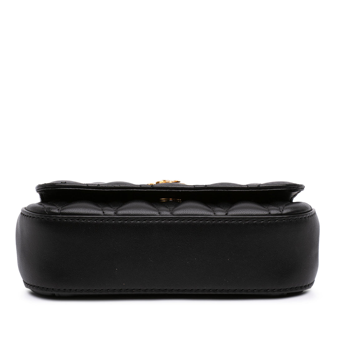 Versace Mini Matelassé Cuir Virtus V Sac porté croisé