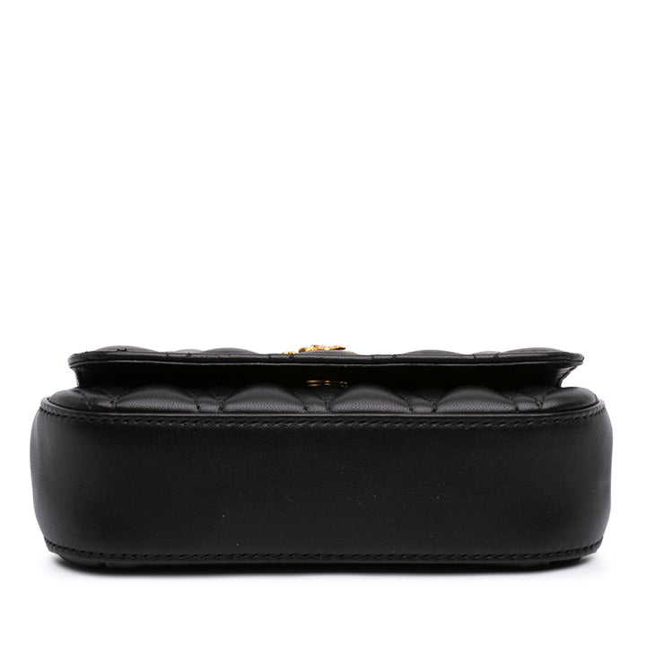 Versace Mini Matelassé Cuir Virtus V Sac porté croisé