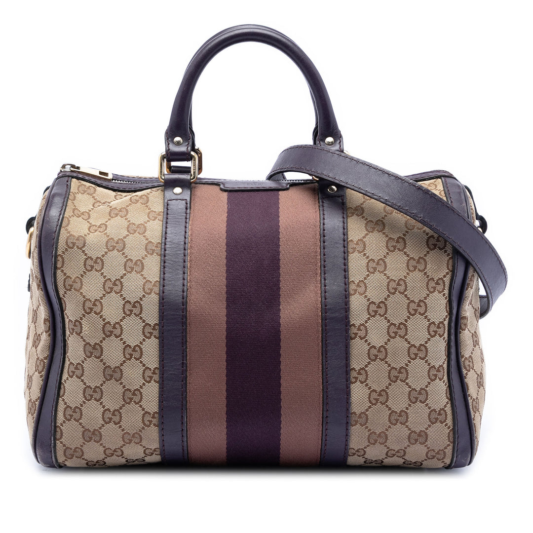 Gucci Medium GG Toile Web Joy Boston Sac