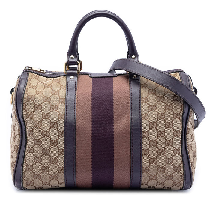Gucci Medium GG Toile Web Joy Boston Sac