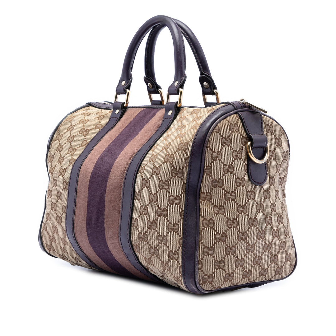 Gucci Medium GG Toile Web Joy Boston Sac