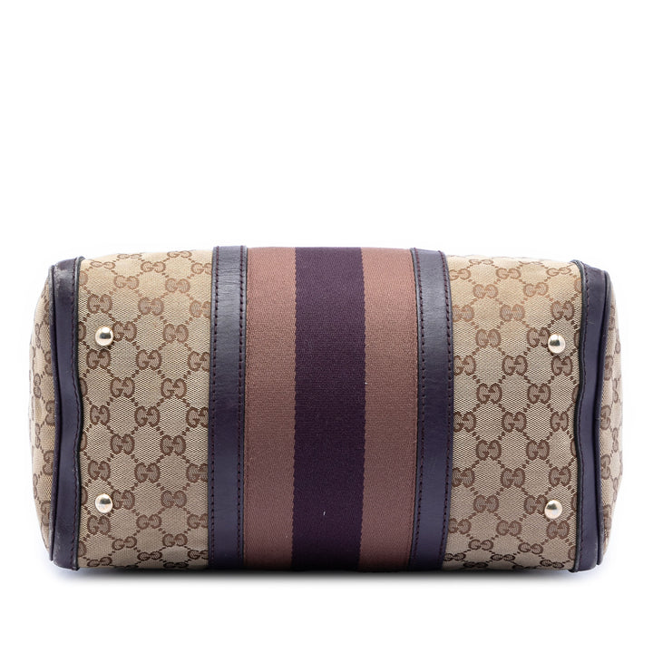 Gucci Medium GG Toile Web Joy Boston Sac