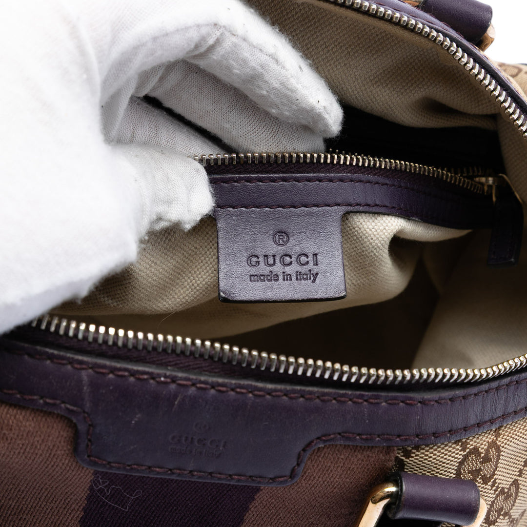Gucci Medium GG Toile Web Joy Boston Sac