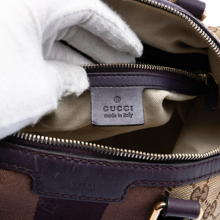 Gucci Medium GG Toile Web Joy Boston Sac