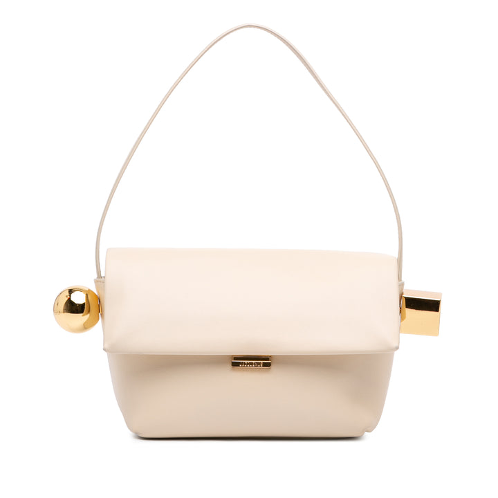 Le Rond Carre Sac nappa Blanc