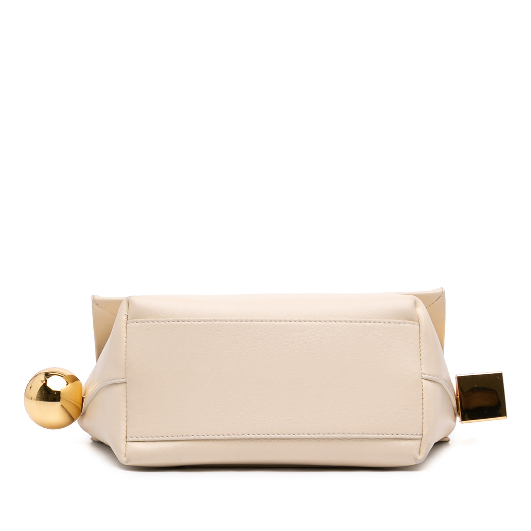 Le Rond Carre Sac nappa Blanc