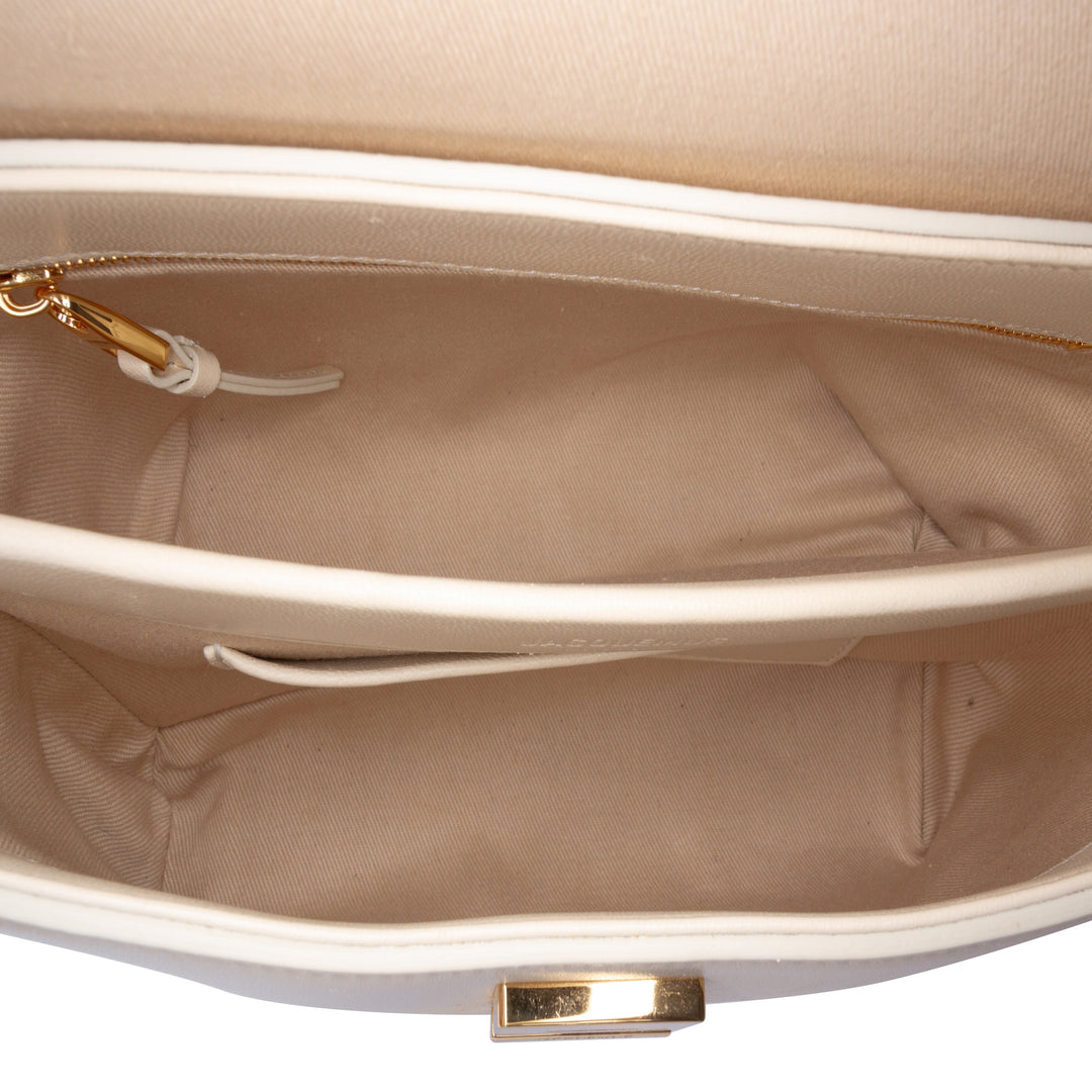 Le Rond Carre Sac nappa Blanc
