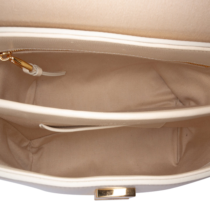 Le Rond Carre Sac nappa Blanc