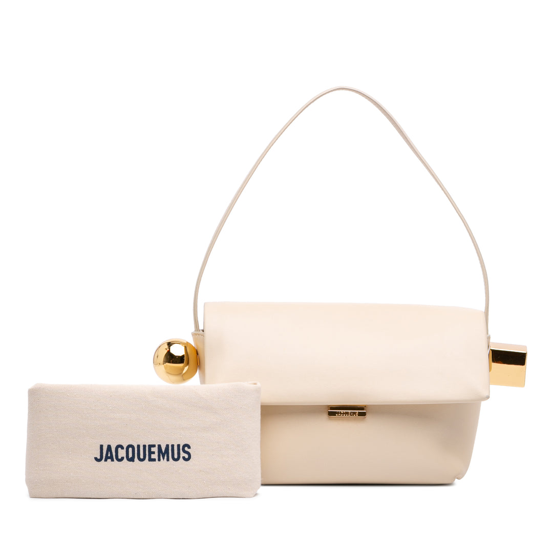 Le Rond Carre Sac nappa Blanc