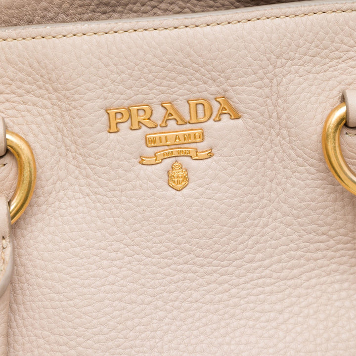 Prada Cabas Vitello Phenix Open Marron – vue 5 – GABY PARIS