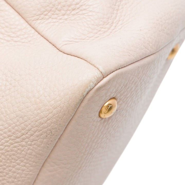 Prada Cabas Vitello Phenix Open Marron – vue 6 – GABY PARIS