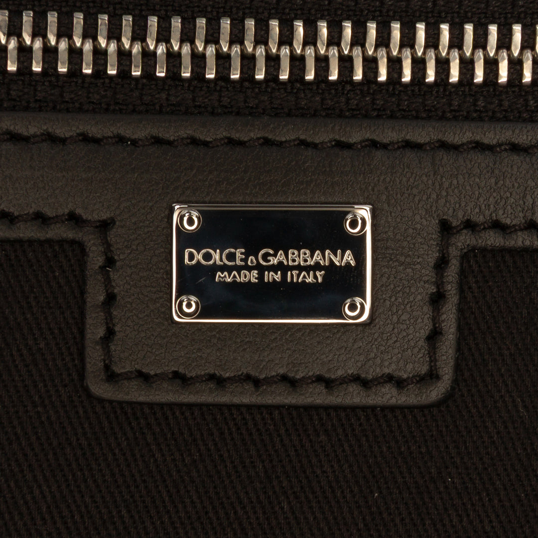 Dolce & Gabbana Large Logo Toile Shopping Cabas