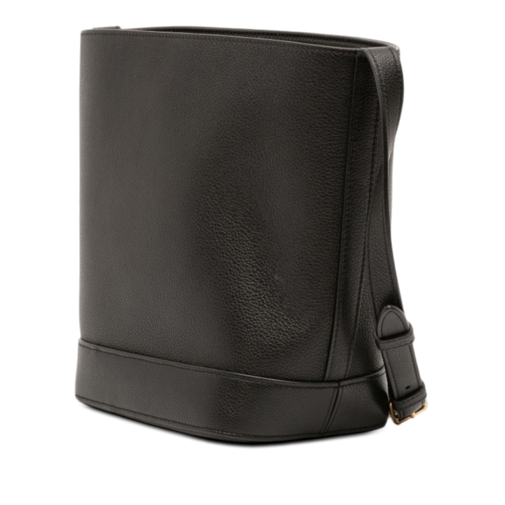 Celine Triomphe Sac seau Petit Cuir de veau Noir – vue 2 – GABY PARIS