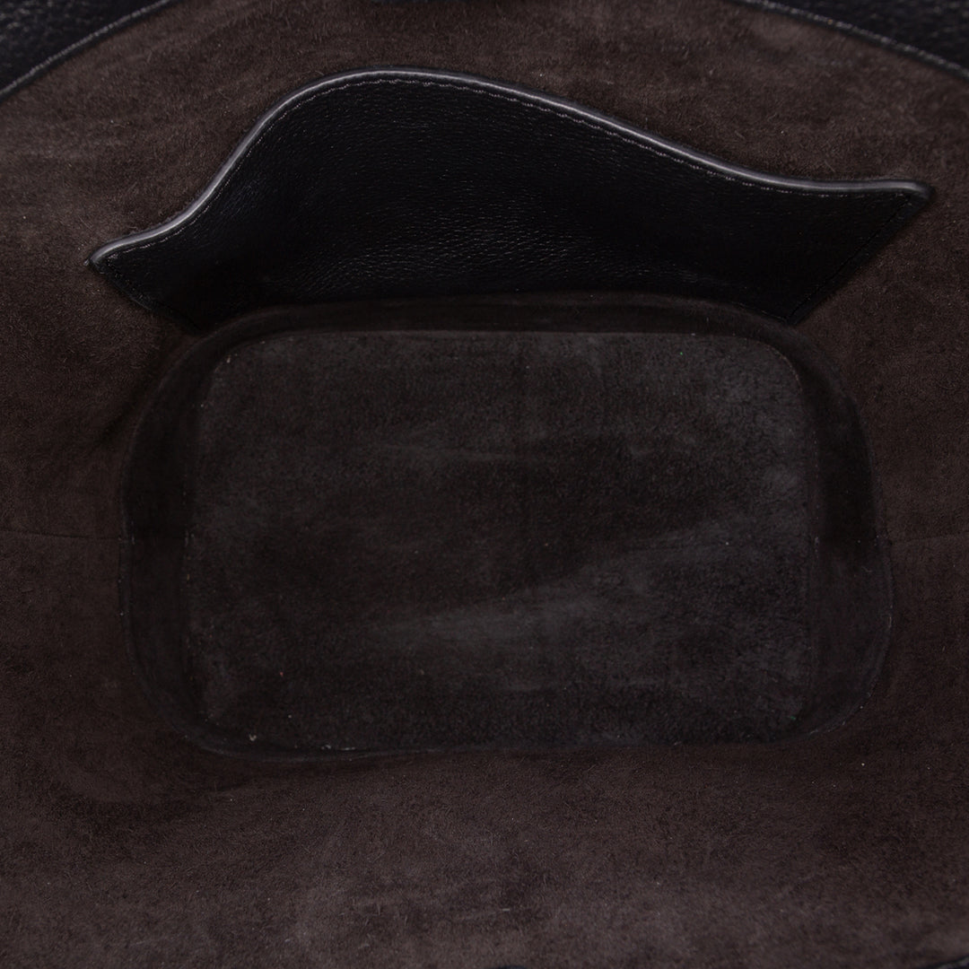 Celine Triomphe Sac seau Petit Cuir de veau Noir – vue 4 – GABY PARIS