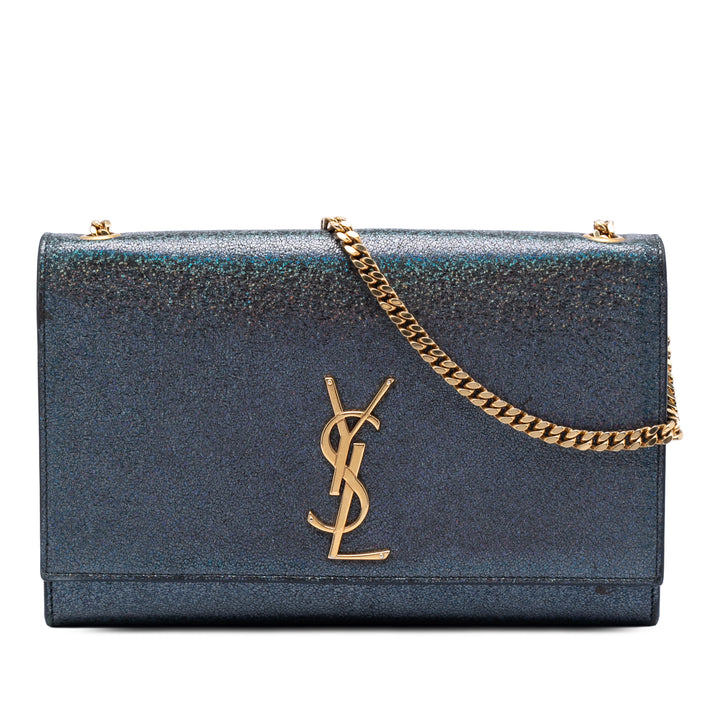 Saint Laurent Medium Glitter Cuir Monogram Kate Sac porté croisé