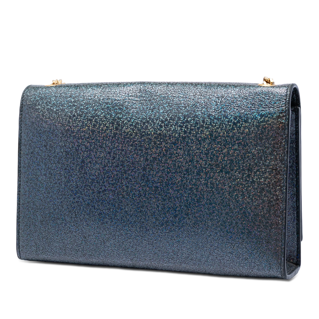 Saint Laurent Medium Glitter Cuir Monogram Kate Sac porté croisé