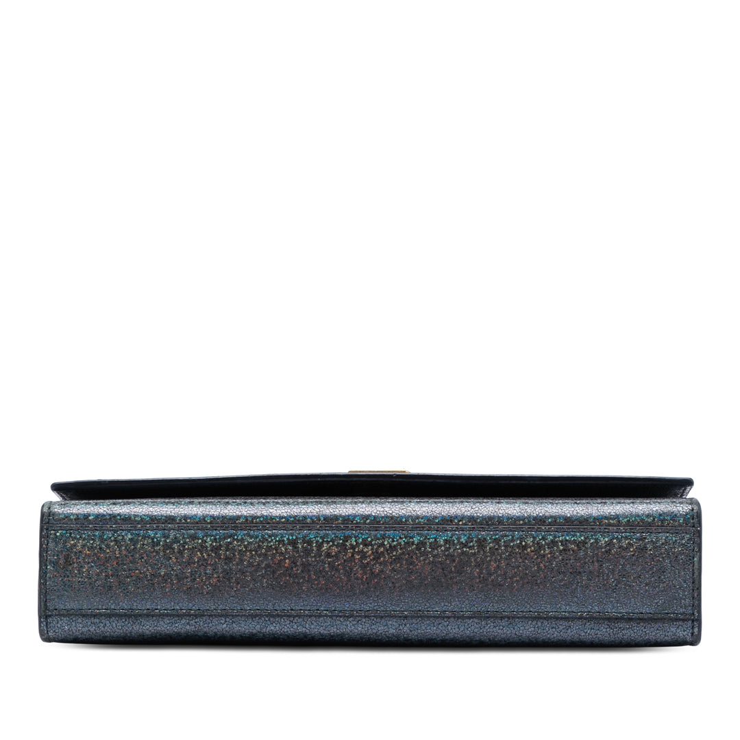 Saint Laurent Medium Glitter Cuir Monogram Kate Sac porté croisé