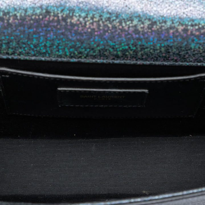 Saint Laurent Medium Glitter Cuir Monogram Kate Sac porté croisé