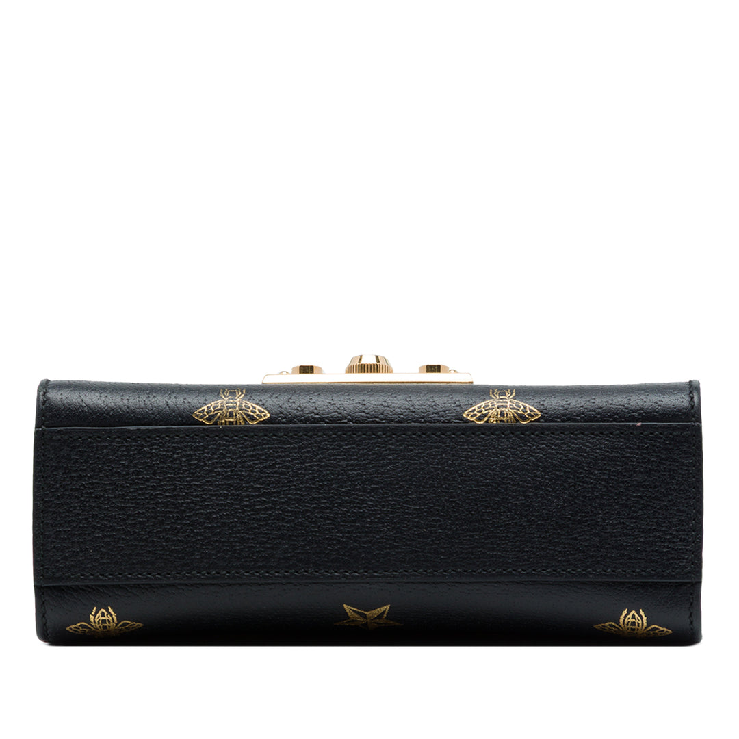 Bee Star Padlock Sac Petit Cuir de veau Noir