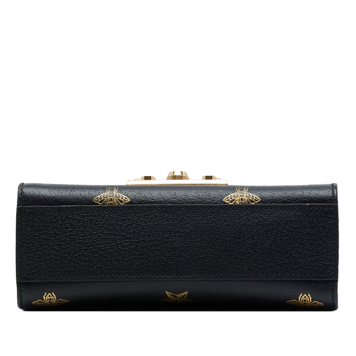 Bee Star Padlock Sac Petit Cuir de veau Noir