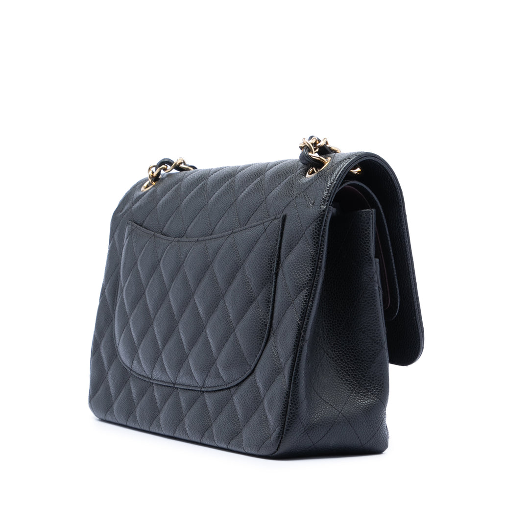 Chanel Jumbo Classic Caviar Double rabat